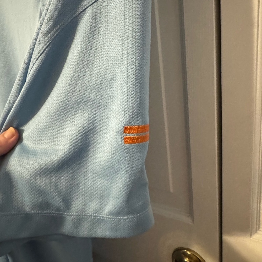 Men's Light Blue Polo Shirt, with logo - Picture 3 of 7